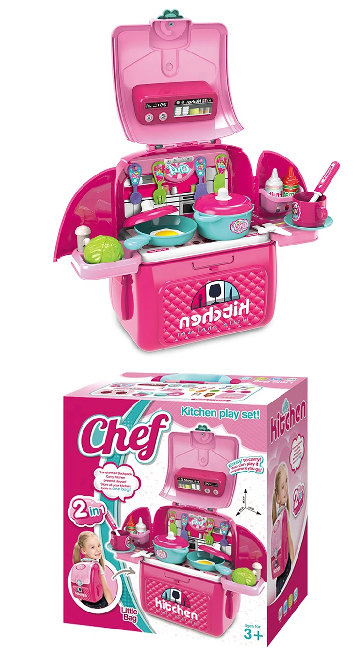Cooking Game Table Kids Plastic Kitchen Backpack Toys Buy Kitchen Backpack Toys,Cooking Game