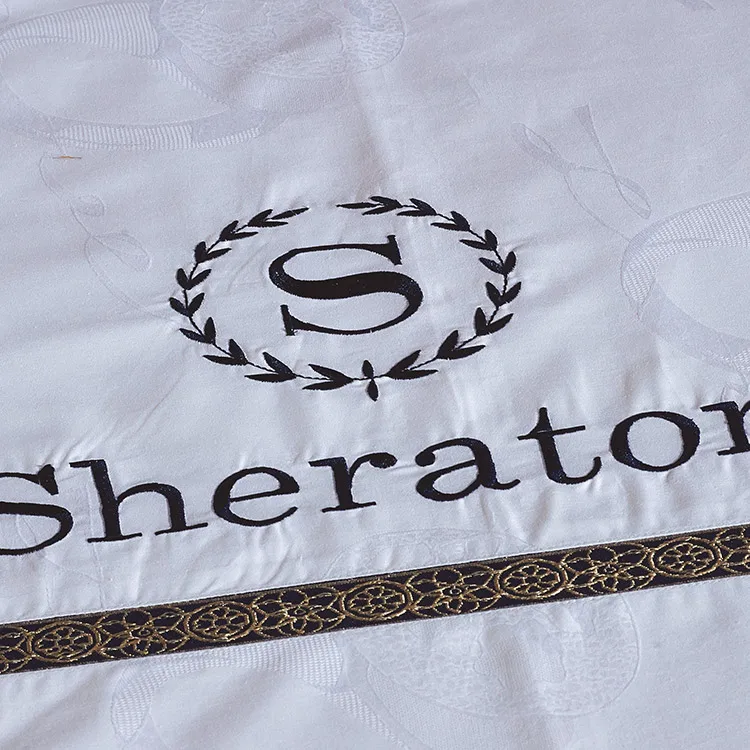 Manufacturer China 100 Cotton Luxury 5 Star Sheraton Hotel Bed Sheet