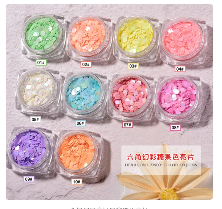 

Jar Mixed Acrylic Glitter Gold Rivets jewelry Aurora sequins DIY Nail Art Decoration Metal Nail Studs
