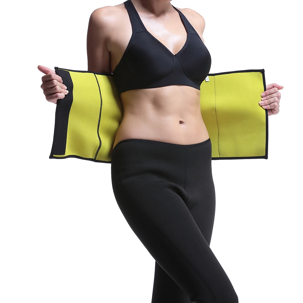 

New design waist trainer belt weight loss neoprene Fajas waist trainer belt tummy trimmer belt, Black+yellow,black+rose red