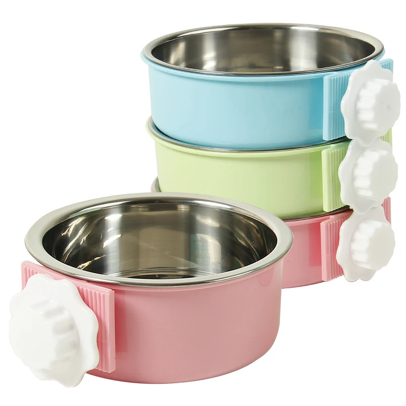 

Hot Sale Thickened Hanging Cat And Dog Feeding Bowl Stainless Steel Dog Bowls, Picture