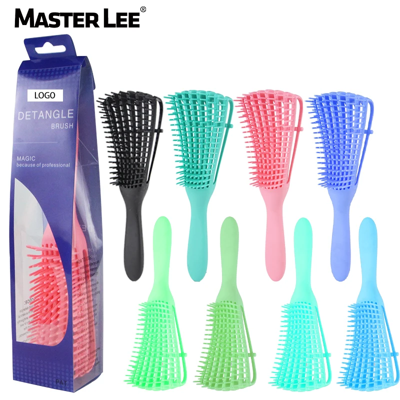 

Masterlee Plastic Eight-claw massage hair brush detangler combs, Black