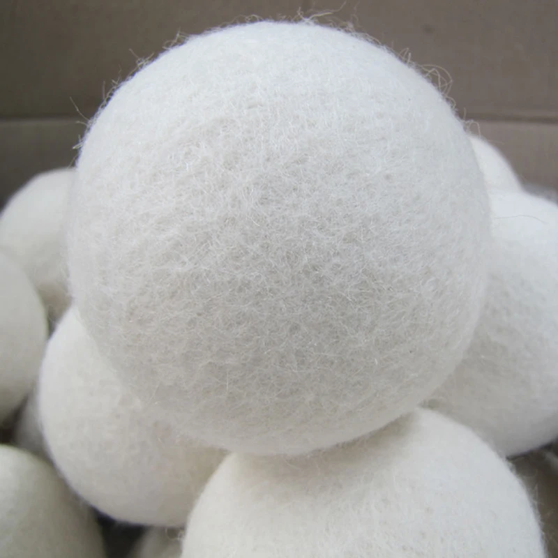 

6 pack wool eco friendly laundry tumble dryer balls nepal washing balls laundry felt wool dryer balls, Mainly white / custom