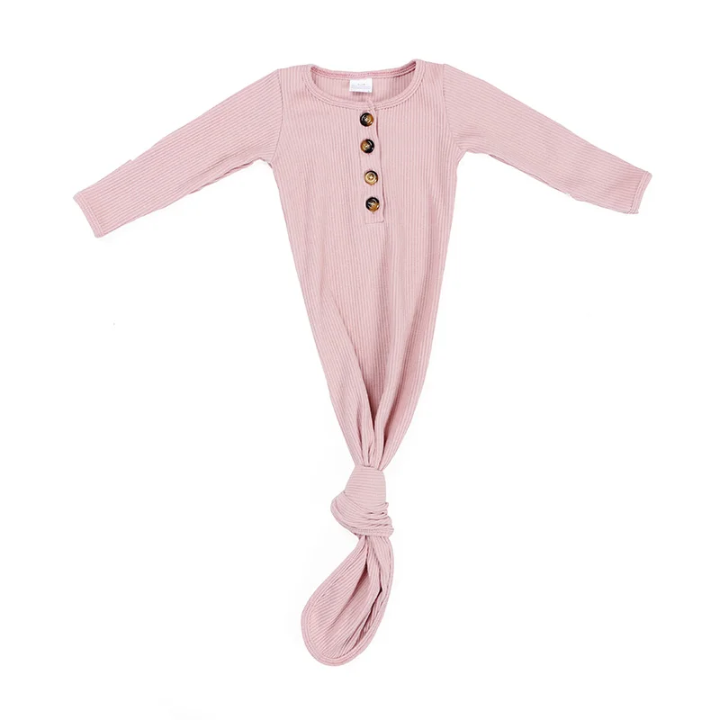 Wholesale Soft Ribbed Organic Cotton Long Sleeve Baby Girl Nightgowns ...