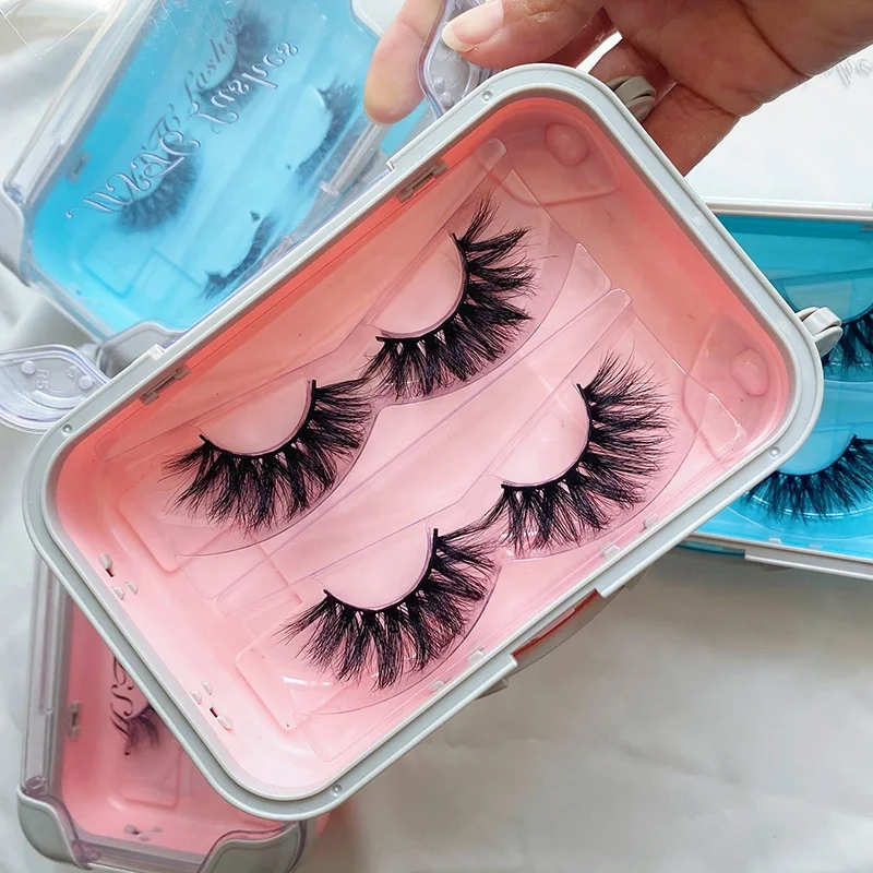 

Wholesale Lashese With Case Eye Lashess Suitcase Packaging Full Strip Lashes Eyelash Vendor Customized Boxes