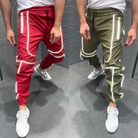 

Wholesale Quick Dry Reflective Night Run Workout Basketball Training Men's Fitness Pants Hip Hop Joggers