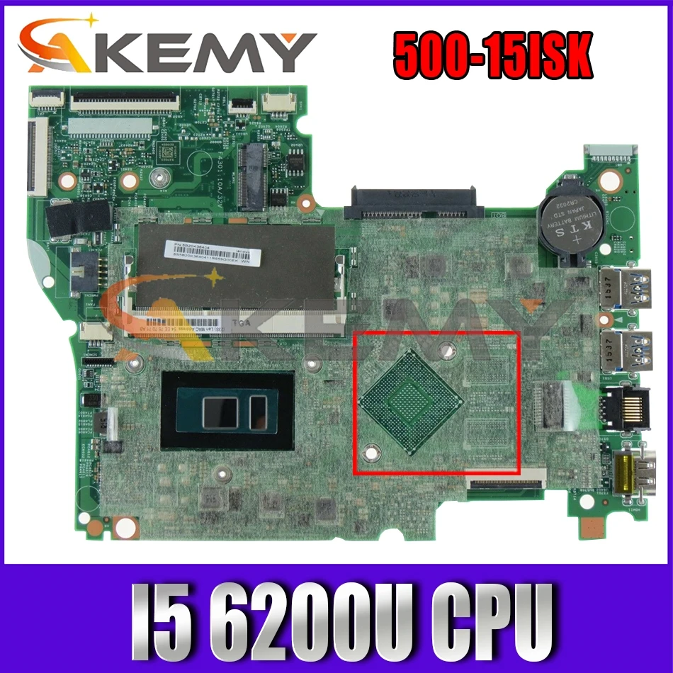 

Akemy 14292-1 448.06701.0011 For YOGA 500-15ISK FLEX3-1580 EDGE2-1580 Laptop Motherboard CPU I5 6200U DDR3 100% Test Work