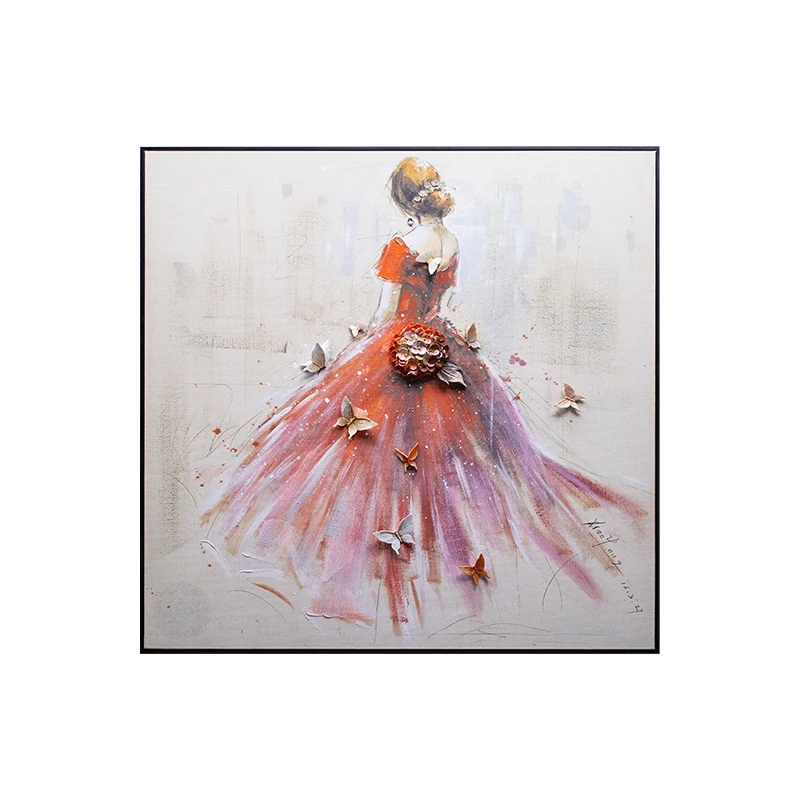 

Fashion Gifts Handmade 3d Beauty Canvas Art Painting Popular Home Room Wall Art Wedding Decor, Same as pictures