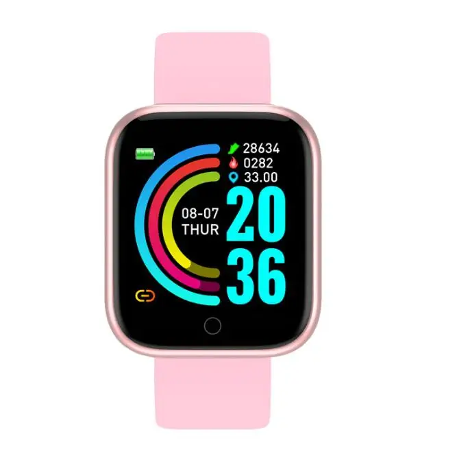 

Y68 Smartwatch Fitpro App Heart Rate Blood Pressure Blood Oxygen Monitor BT Smart Watch D20 for iphone Android