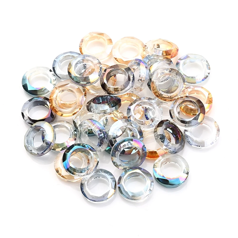 

Angel Ring Crystal Beads For Jewelry Making 6/8/10/14mm Glass Beads For Pendant Necklace Bracelet DIY Accessories 100pcs/batch