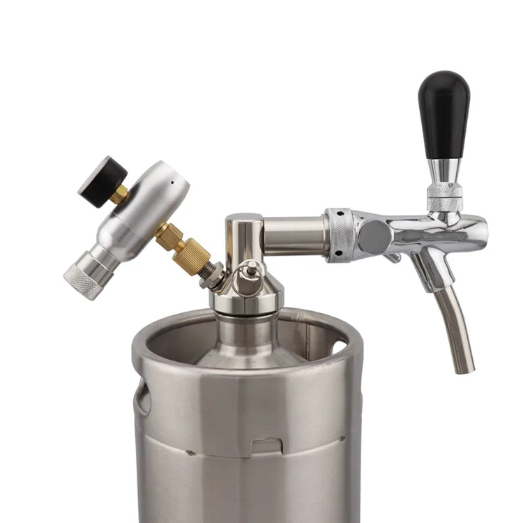 Stainless Steel Mini Keg Tap Dispenser With Co2 System 0-60psi For ...