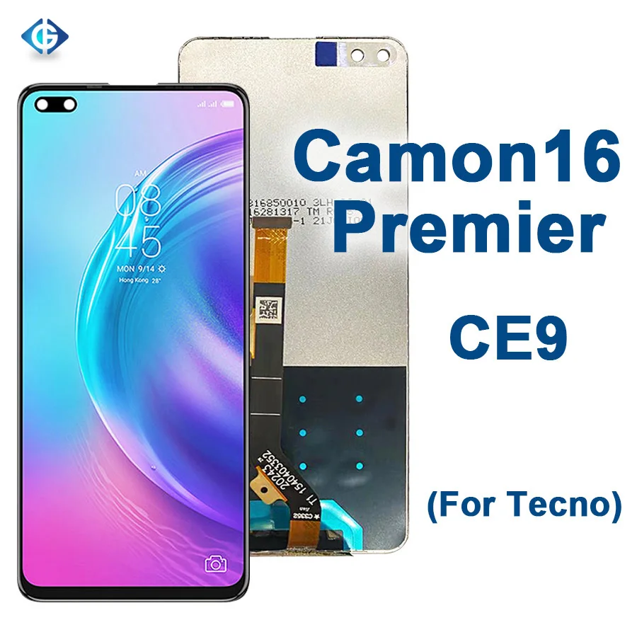 

for Tecno Camon 16 Premier CE9 CD6J Lcd Display with Touch Screen Digitizer Assembly for Tecno Camon 16 Premier Screen, Black lcd display for tecno camon 16 premier