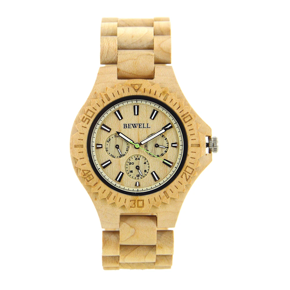 

Online sale white chronograph quartz watch wooden mens chronograph watches cheap price luxury watch men chronograph