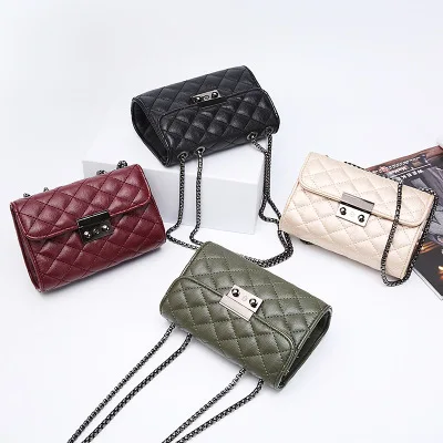 

High Quality Luxury Single Shoulder Woman Bag Diamond Lattice Lady Handbags