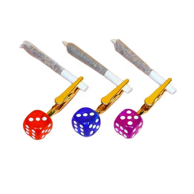 

UKETA new dice design smoking cigarette joint holders for long nail card holder