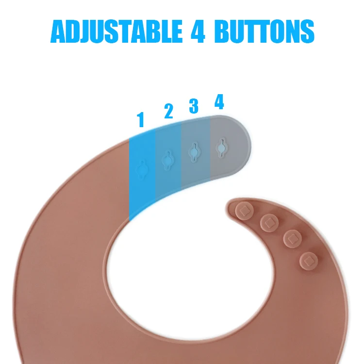 
Top 2020 Product BPA Free Waterproof Silicone Baby Bibs Easily Clean for Toddlers 