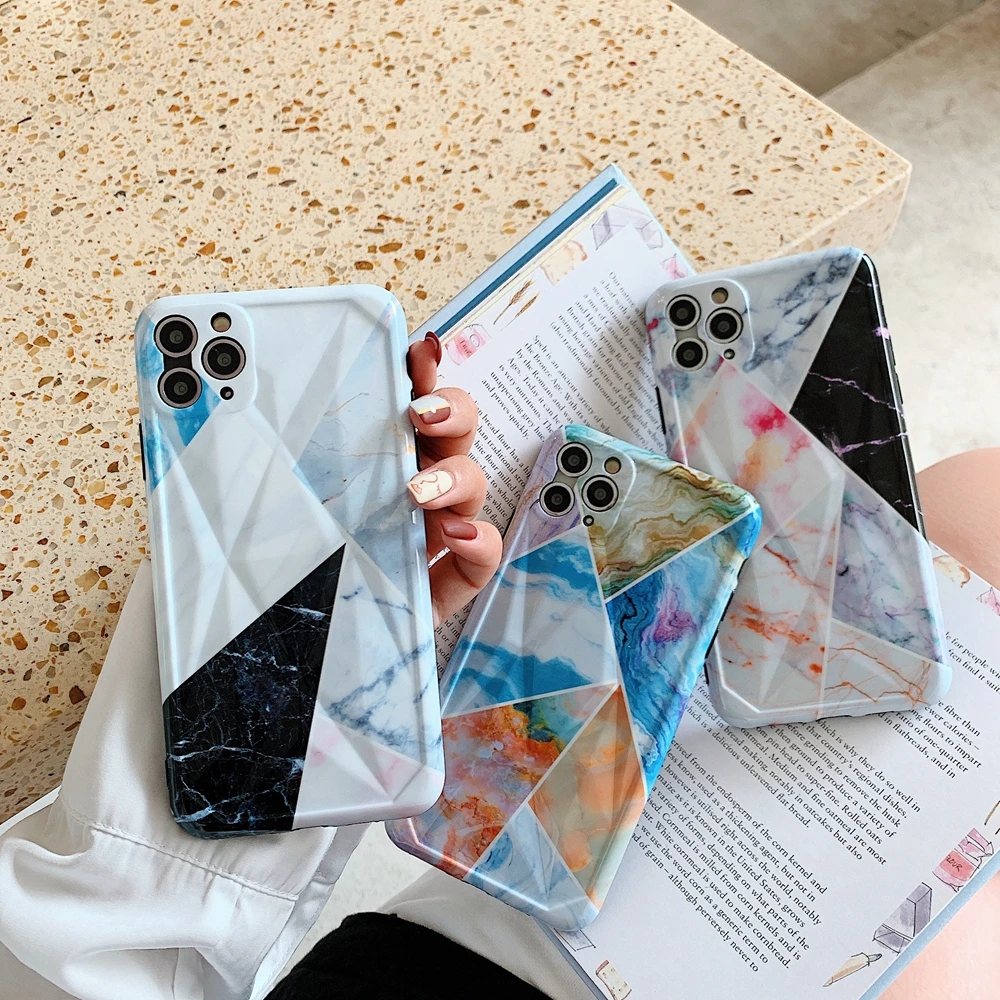 

2021 TikTok Original Fundas for iPhone 7 8 Plus Unique Marble Printer Cases Custom Made for i Phone Covers 11 Promax Xs Xr 10 Se
