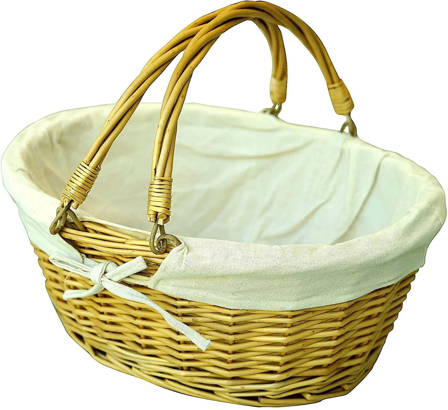 

white wicker Picnic Baskets Little Red Riding Hood Basket for Kids, Rattan