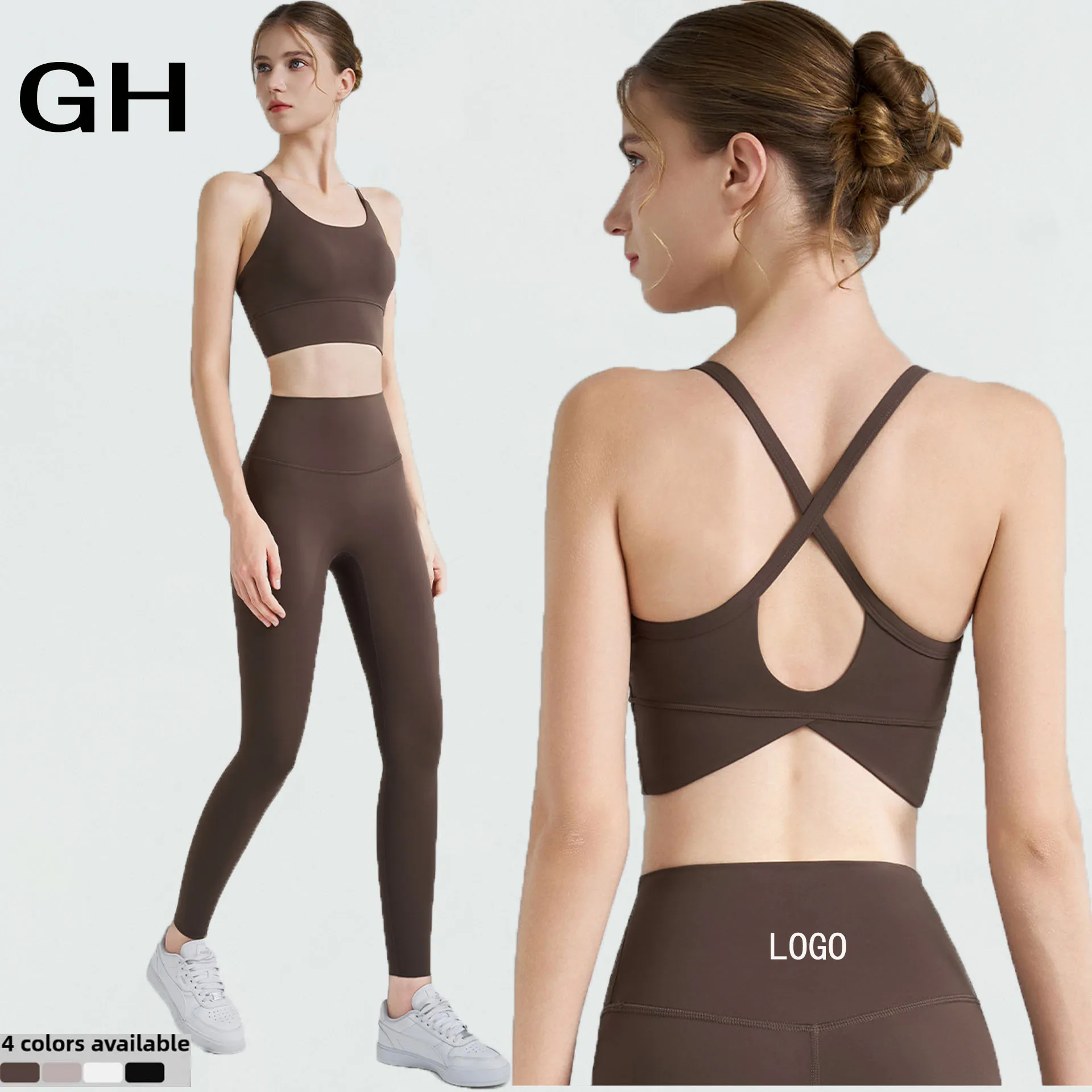 Sleeveless交叉背with弹力Athletic内衣