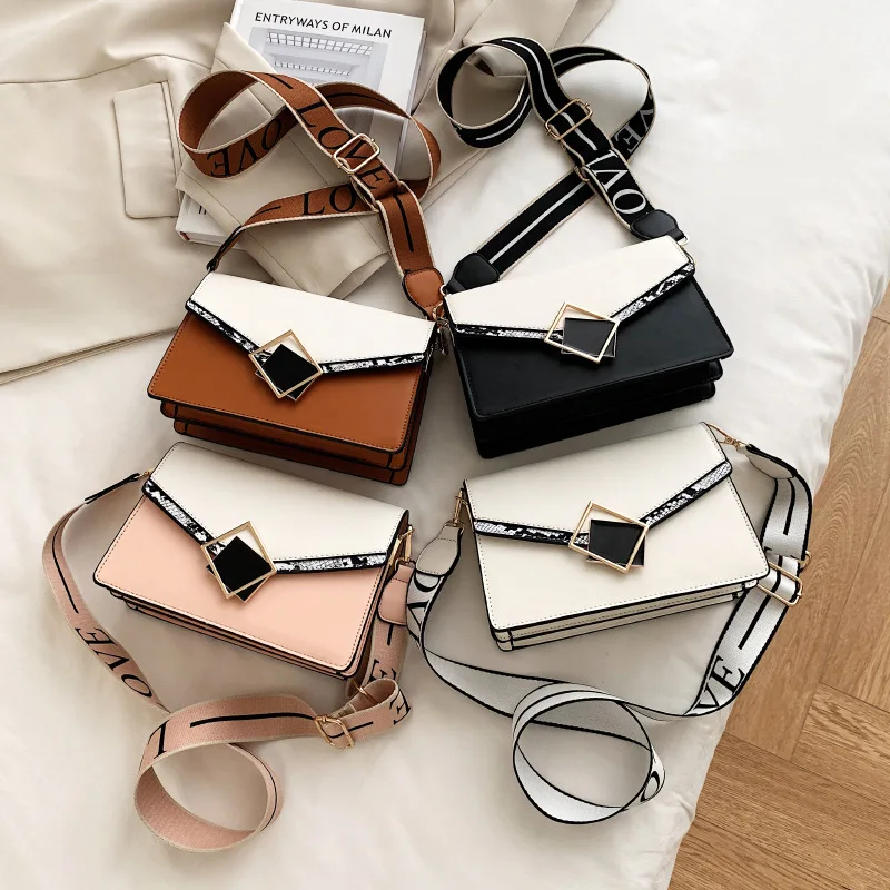 

Newest designer lock snakeskin pu leather ladies hand bag shoulder crossbody women purses and handbags