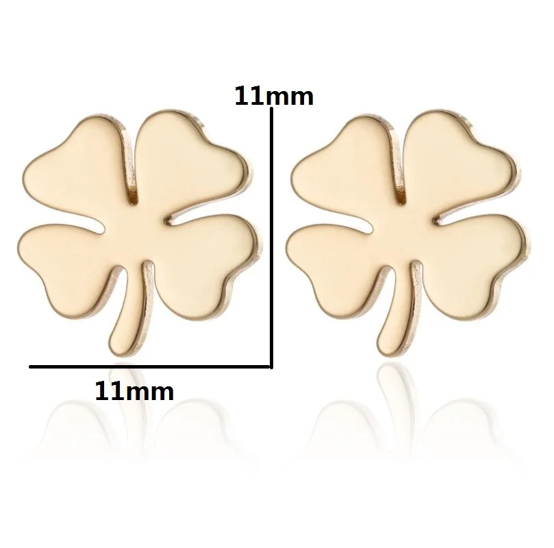 

Korean simple cute small earrings jewelry Four-leaf clover Stud earrings women jewelry 2021aretes