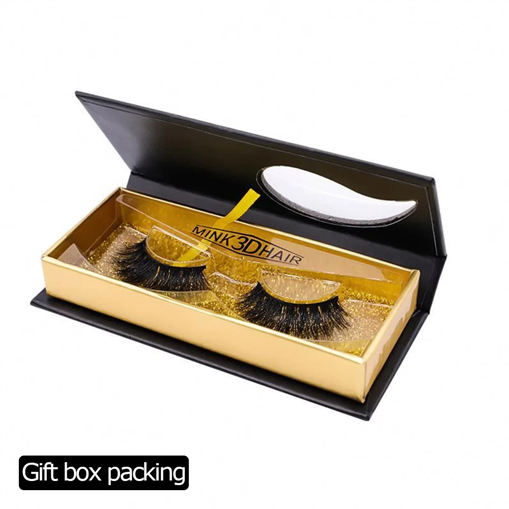 

New eyelash vendor customized boxes 3d mink eyelashes with custom eyelash packaging, Natural black