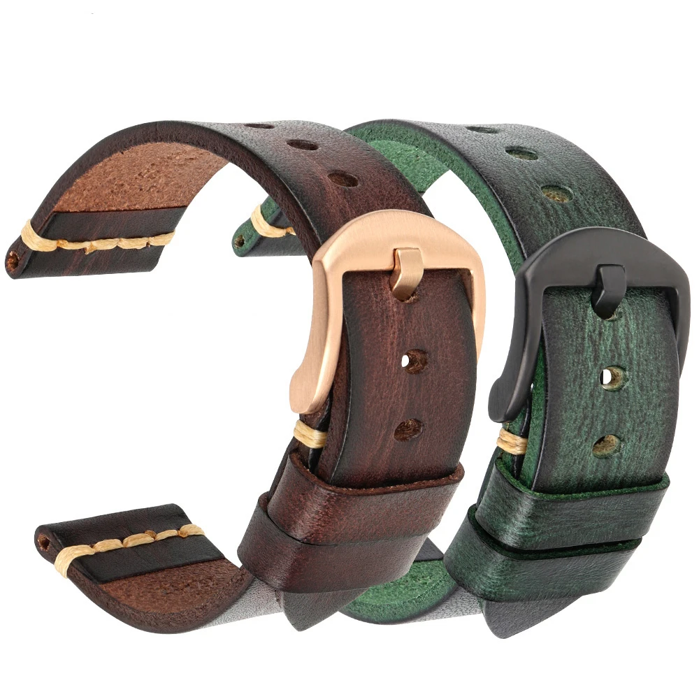 

Maikes Designer 18mm 20mm 22mm 24mm Watch Band Genuine Leather Watchband Wrist Bracelets 2021 Leather Watch Strap Premium
