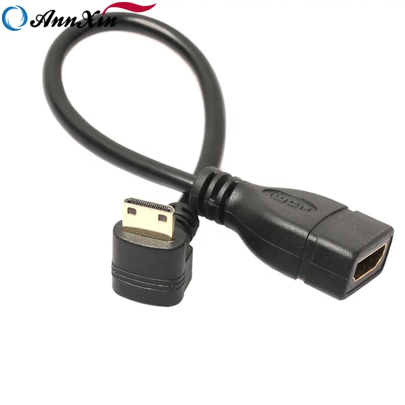 

Up Angled Type C Mini HDMI Male to HDMI Female 15cm for Laptop PC HDTV, Black