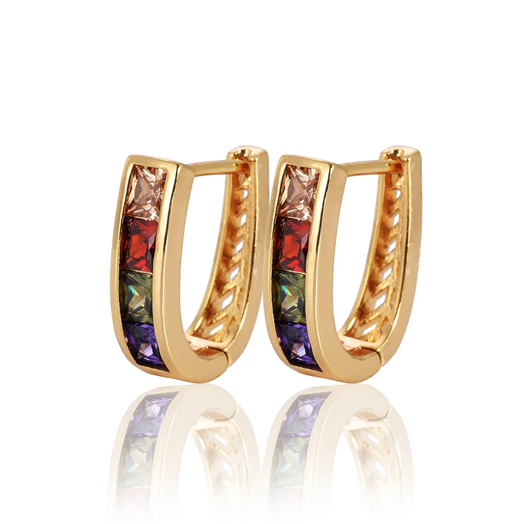 

Oro Laminado Arete Egg shape Earring Gold filled Jewelry