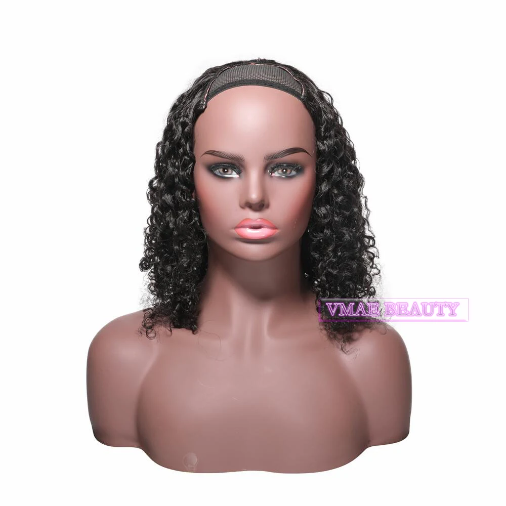 

VMAE 11A Raw Virgin Cuticle Aligned 130 Density Indian Afro Kinky Curly 4A 4B 4C Kinky Straight Human Hair U Part Wig