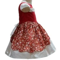 
snow digital print fabric girls boutique clothing sets red &white for Christmas 