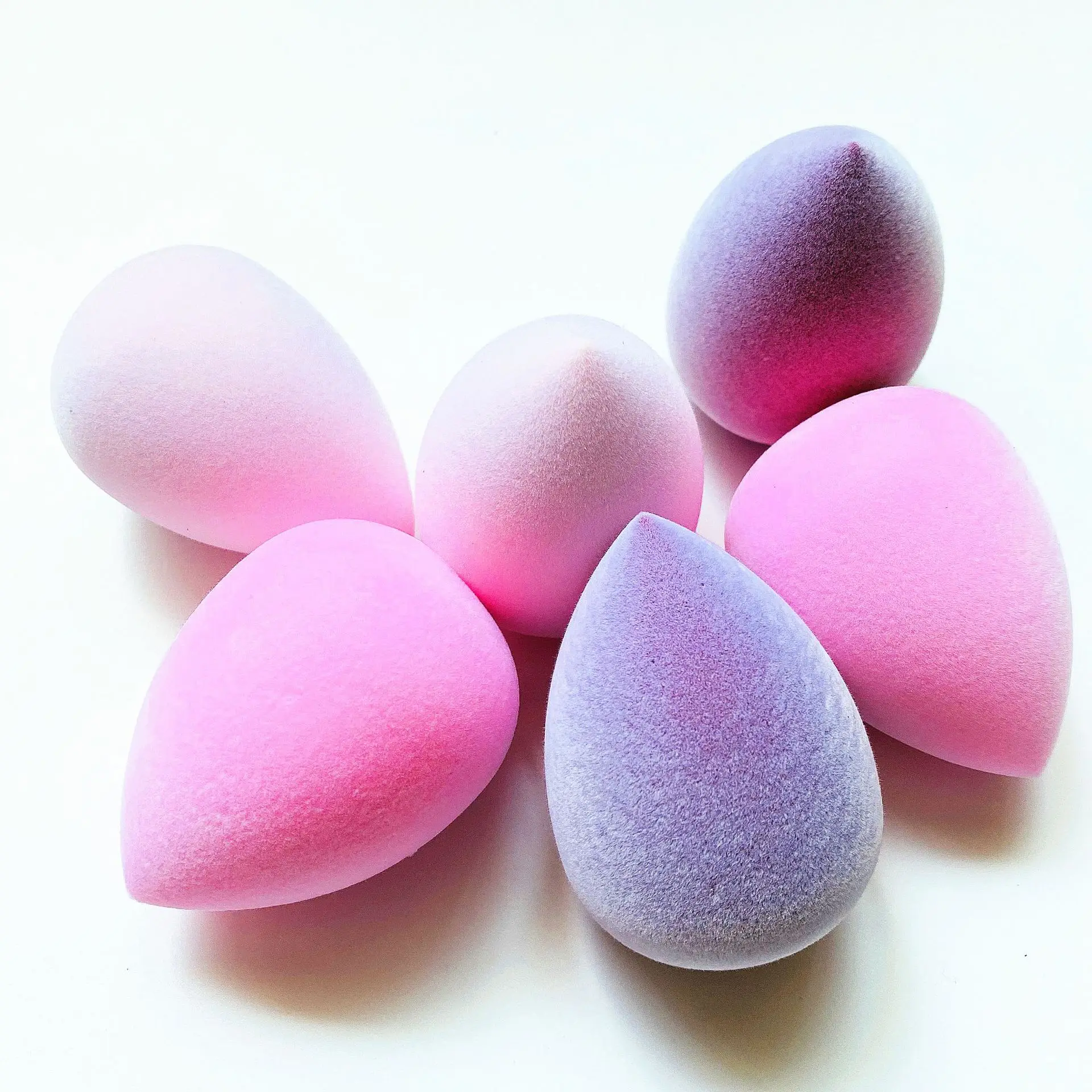 

1-4-78 custom purple velvet microfiber face beauty makeup blender sponge, Multiple colors