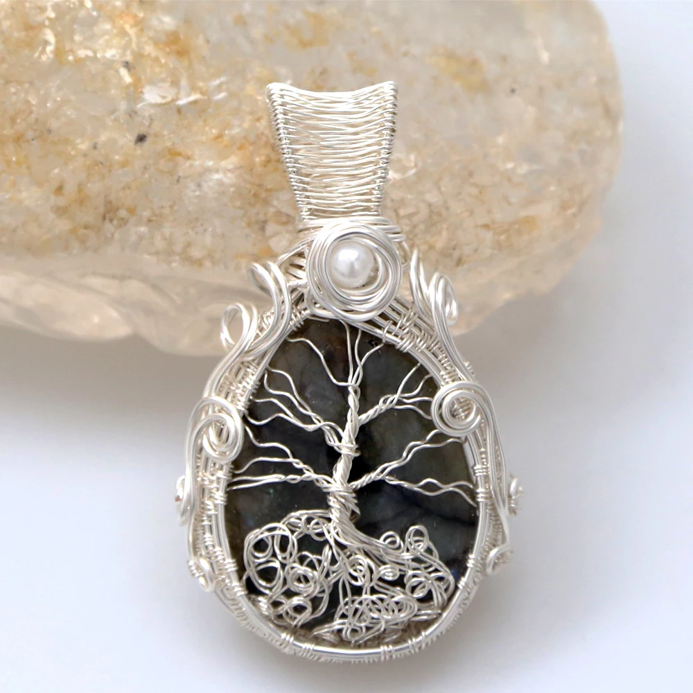 

Handmade Copper Wire Wrapped The Tree of Life pendant Jewelry Necklace, Oem