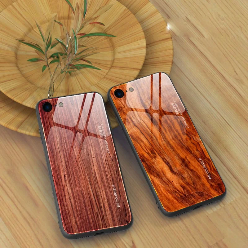 

2020 Hot Selling Wood grain Shockproof Tempered Glass Mobile Phone Case Mobile Phone Accessories For Iphone 11 max pro, 6 colors