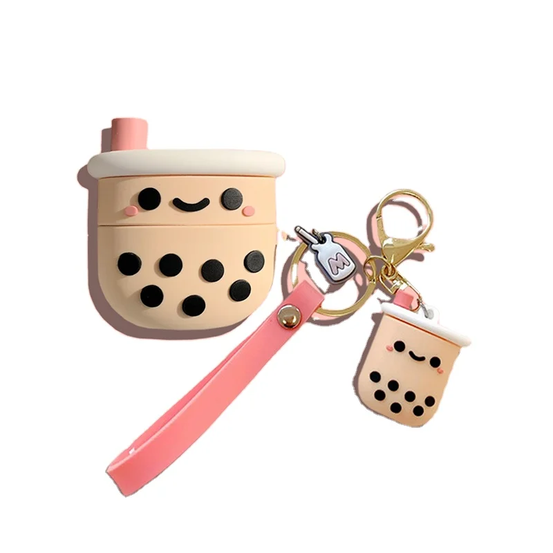 

Boba Milk Tea Keychain For Airpods Pro Cover Case Silicone For Boba Airpod Pro Case For Airpods Pro Case