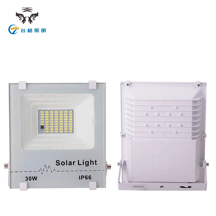 Light control warm white waterproof ip66 outdoor 30w 50w 100w 150w led solar flood lamp