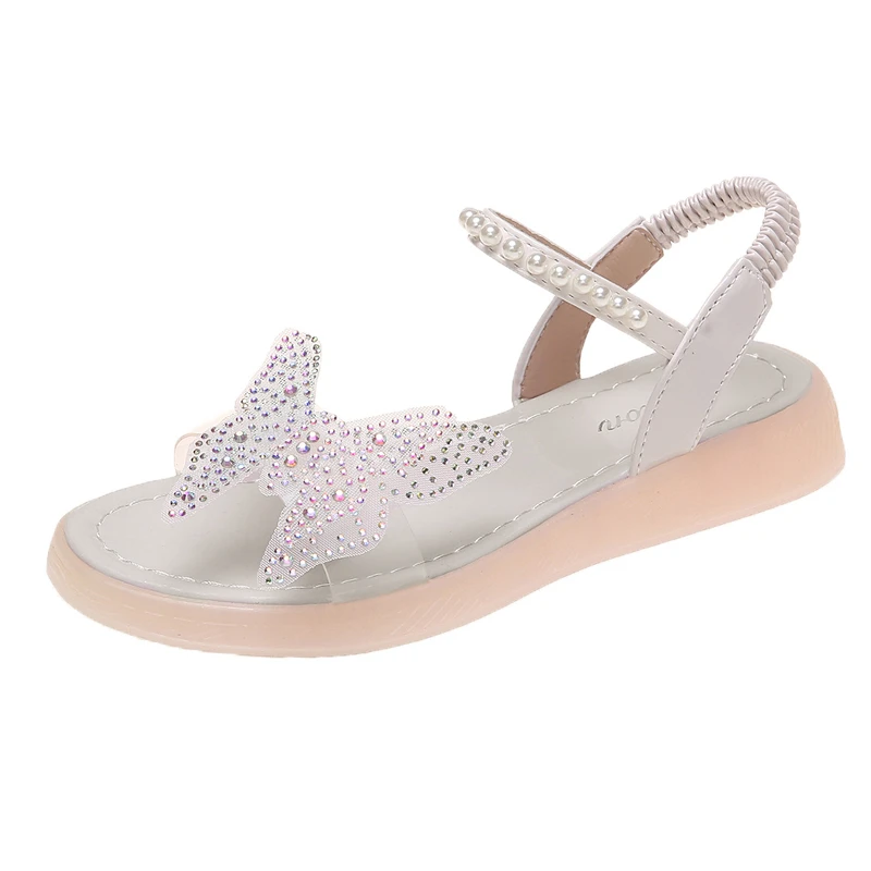 

Beautiful glass slipper flat sandals women Summer Light Winter Quality High sandals