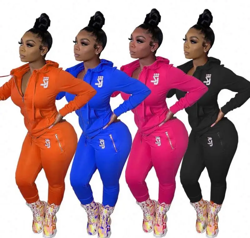 

Hot selling Clothing Women Joggers Tracksuits Two Piece Set Clothing 2 Piece Set Women Sequin Clothing Hoodie Sweatshirts