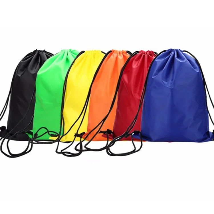 

Wholesale Cheap Sports Gym 100% Polyester Pull String Custom Drawstring Backpack Bag, Customized color