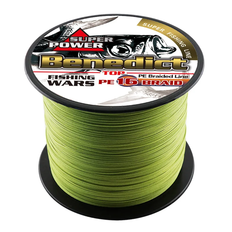 

1000M 16 strands hollow PE braided fishing line super strength 20-500LB line fishing tackle, Red;blue;yellow;green;white;gray, pink