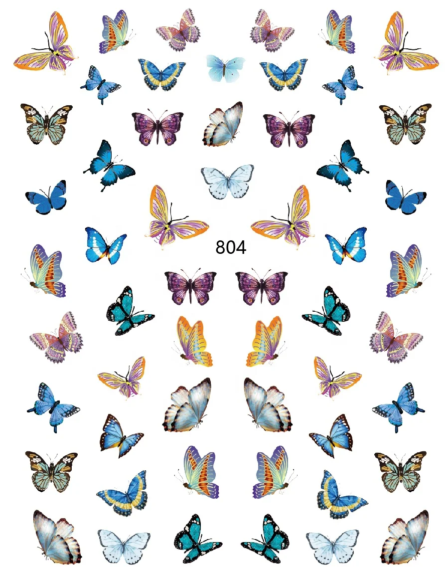 

Paso Sico Beautiful Butterfly Nail Art Sticker Decals Slider Wraps Manicure Decoration for Women Nail Salon Supplies