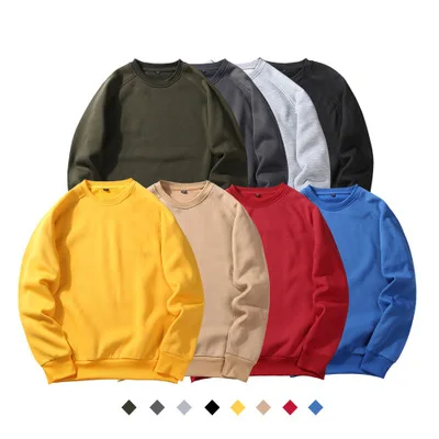 

2020 xxxxl hip hop plain Crewneck Sweatshirt Cotton sports hoodies for men women, Same picture or custom your color