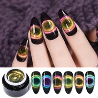 

BORN PRETTY 2019 Private Label OEM 5ml 6 Colors Super Galaxy Fashionable Aurora Magnet UV Nail 9D Cat Eye Gel