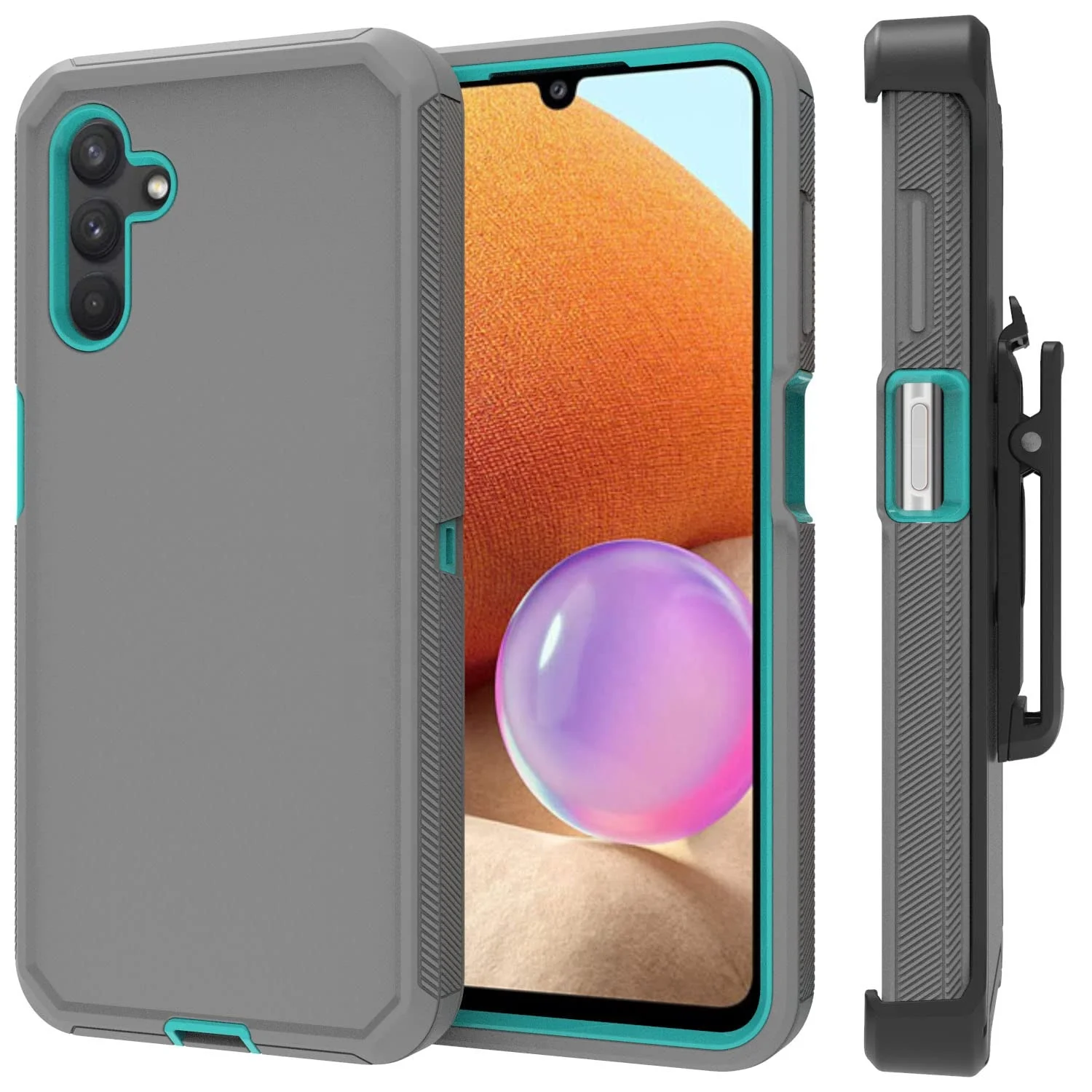 

3 in 1 Armor Rugged TPU PC New Phone Case With Belt Clip For Samsung Galaxy A13, Multi-color,customized