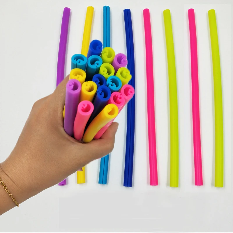 New Ezip Silicone Straw Easy Cleaning Reusable Split Apart Drinking