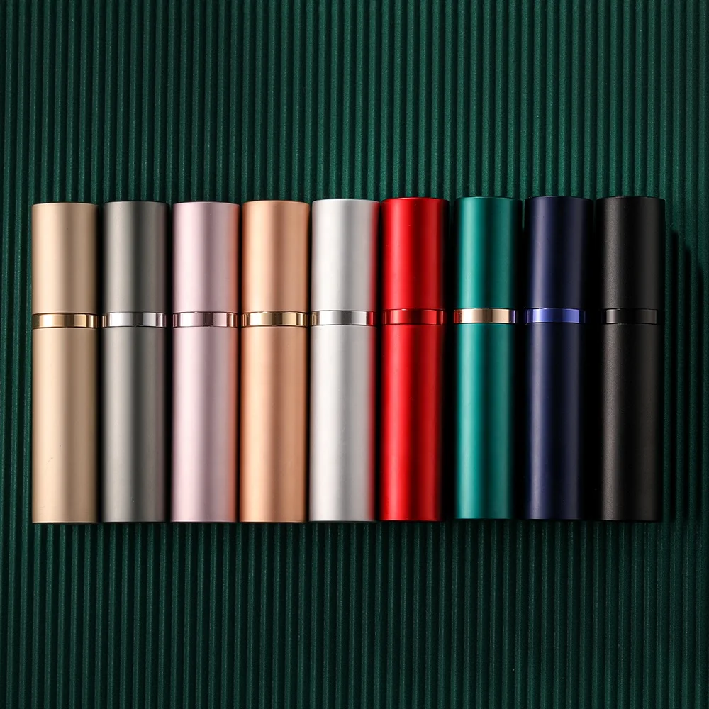 Factory Outlet Wholesale Circular Type Aluminum Travel Empty Mini Refillable 5ml 10ml Portable Perfume Spray Bottle Atomizer
