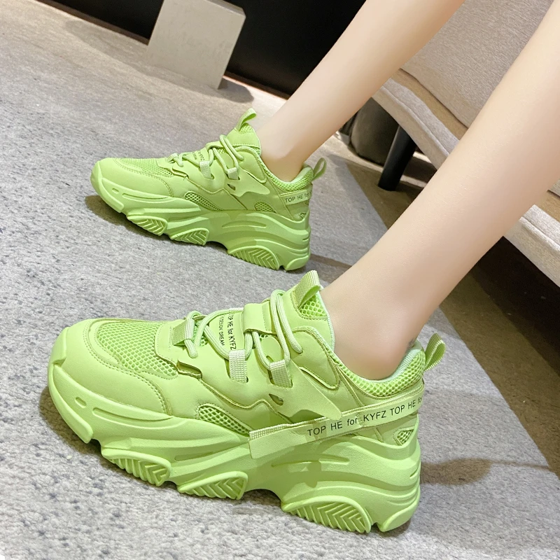 

Supermax casual walking platform sneakers women's lace-up sport shoes fashion high quality female luxury chuncky shoess