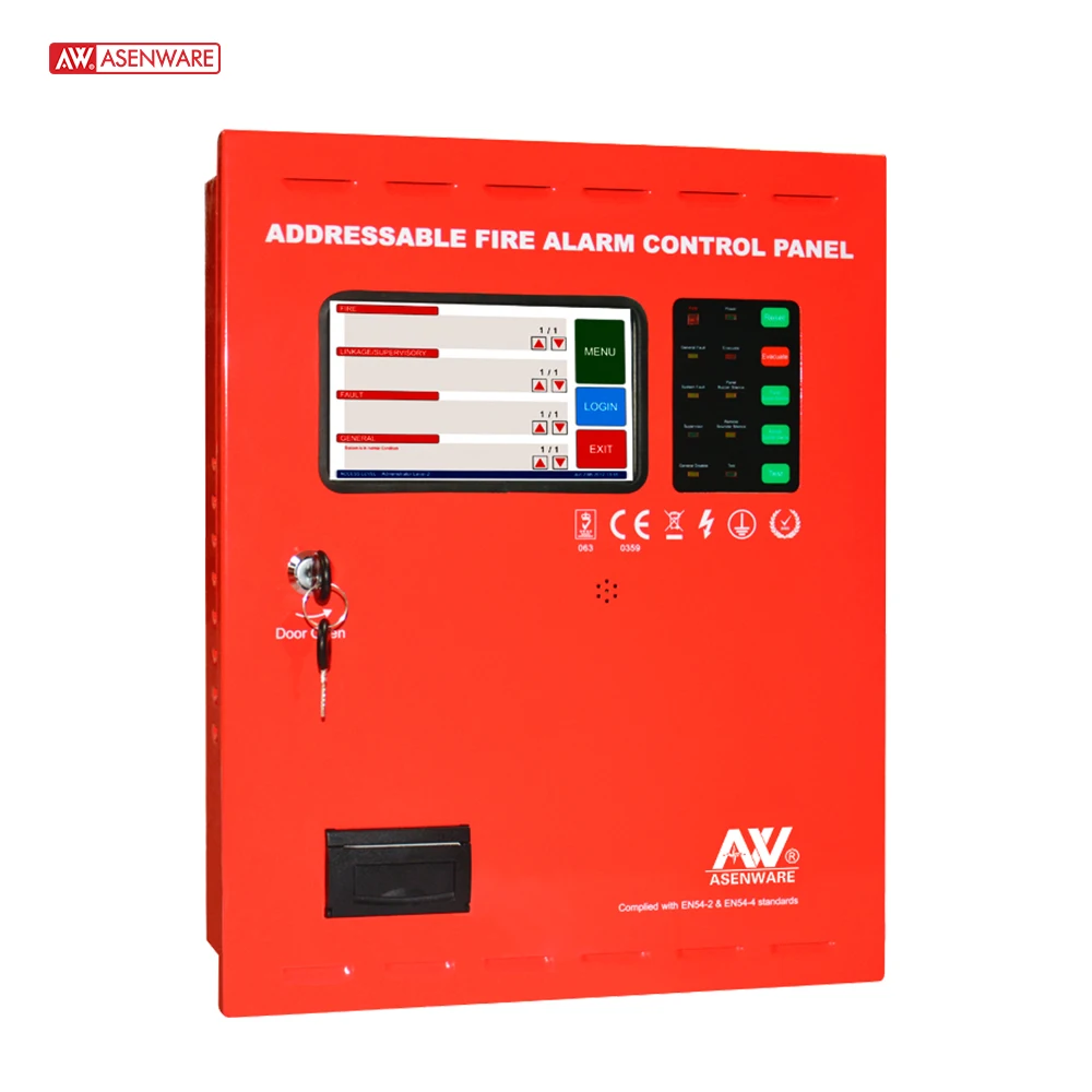 
Hot 1/2/3/4/5/6/7/8 loop addressable fire alarm panel system 