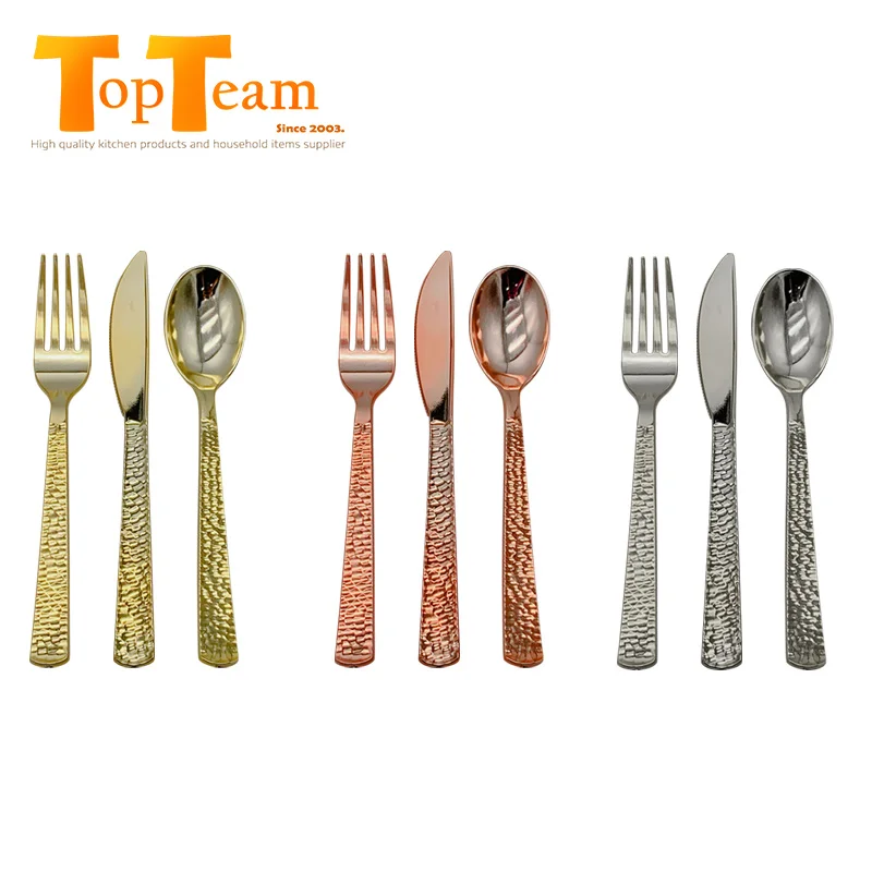 

Wholesale disposable plastic cutlery spoon knife fork set durable plastic cutlery gift set birthday kids