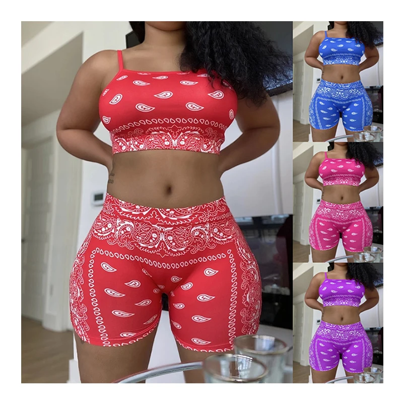 

First Class Quality Wholesale designer summer 2 piece short plus size women clothing two piece set shorts set women, Picture color